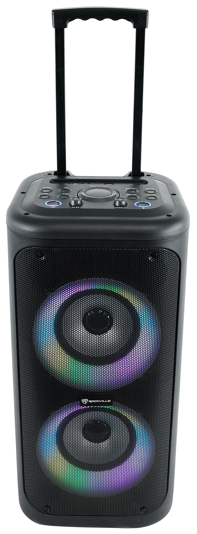 Rockville Go Party 6 Dual 6.5" Portable LED Party Bluetooth Speaker Mic Input