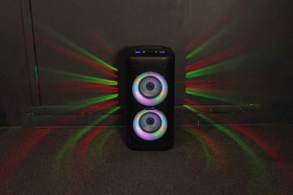 Rockville Go Party 6 Dual 6.5" Portable LED Party Bluetooth Speaker Mic Input