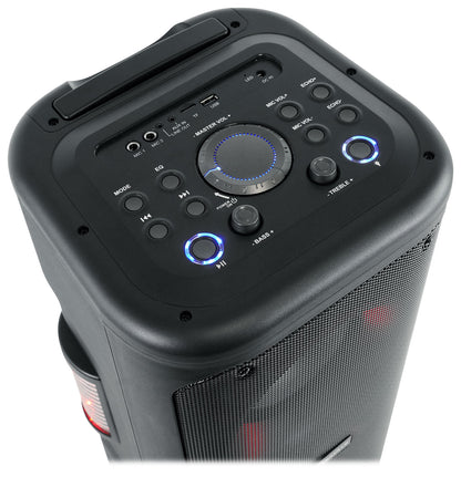 Rockville Go Party 6 Dual 6.5" Portable LED Party Bluetooth Speaker Mic Input