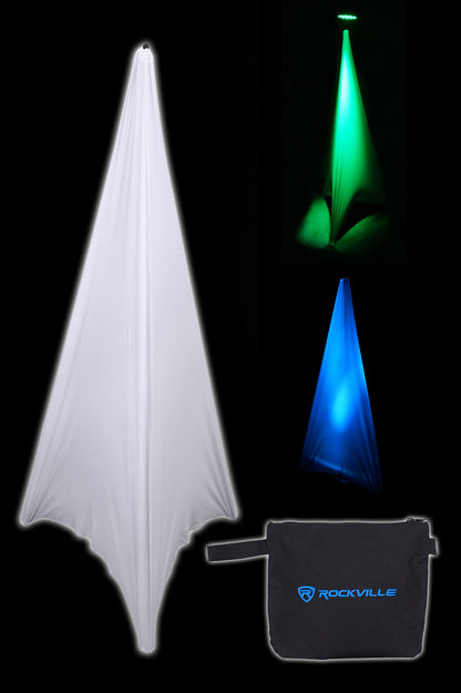 2 Rockville Lighting Stands For Moving Head/Gobo/Beam/Spot Lights+Scrim+Up-Light