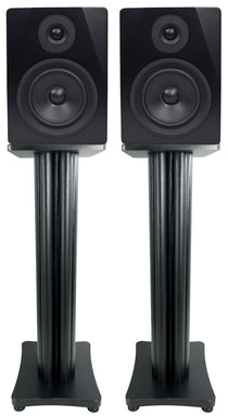 (2) APM5B 5.25" USB Studio Monitor Speakers + 28" Black Premium Stands