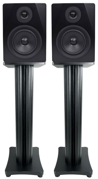 (2) APM5B 5.25" USB Studio Monitor Speakers + 28" Black Premium Stands