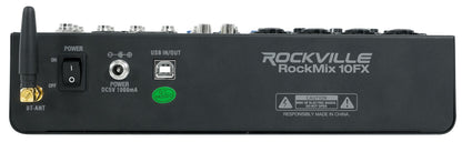 Rockville ROCKMIX 10FX 10 Chan Mixer USB Computer Recording Interface+Effects