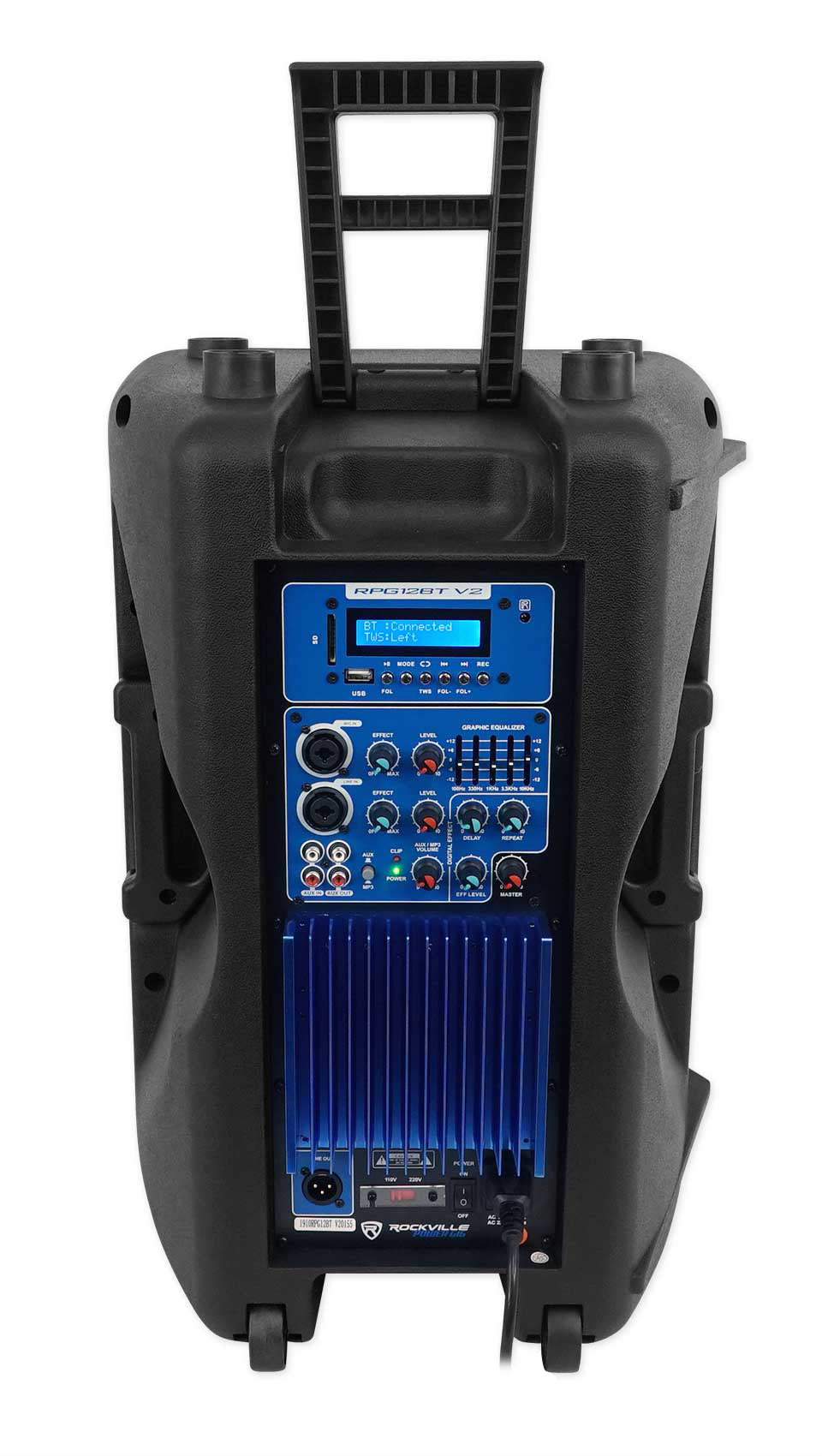 RPG12BT V2 12" Powered 800W DJ PA Speaker w/Bluetooth+Slip Cover
