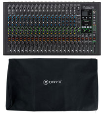 Mackie ONYX24 24-Channel Analog Mixer w/USB/3-Band EQ/Bluetooth+Dust Cover