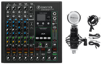 Mackie ONYX8 8-Channel Mixer w/ USB/3-Band EQ+Bluetooth+Recording Microphone