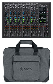 Mackie ONYX16 16-Channel Analog Mixer w/USB/3-Band EQ/Bluetooth+Carry Bag