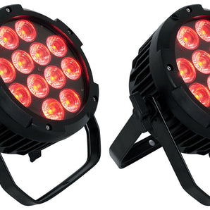 (2) Rockville WET PAR PRO Indoor/Outdoor Par Wash Up Lights For Restaurant Stage