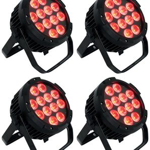 (4) Rockville WET PAR PRO Indoor/Outdoor Par Wash Up Lights For Restaurant Stage