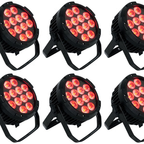 (6) Rockville WET PAR PRO Indoor/Outdoor Par Wash Up Lights For Restaurant Stage
