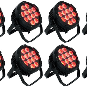 (8) Rockville WET PAR PRO Indoor/Outdoor Par Wash Up Lights For Restaurant Stage