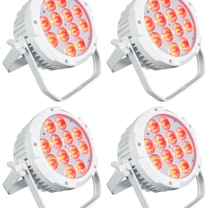 (4) Rockville WET PAR PRO White Indoor/Outdoor Wash Up Lights Restaurant Stage