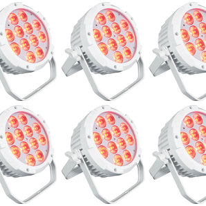 (6) Rockville WET PAR PRO White Indoor/Outdoor Wash Up Lights Restaurant Stage