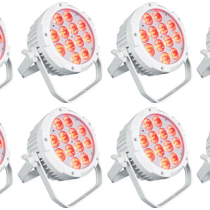 (8) Rockville WET PAR PRO White Indoor/Outdoor Wash Up Lights Restaurant Stage