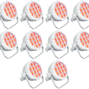 (10) Rockville WET PAR PRO White Indoor/Outdoor Wash Up Lights Restaurant Stage