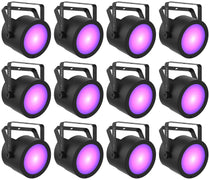 (12) COREpar UV 120 ILS UV COB LED D-Fi USB DMX Par Can Wash Lights