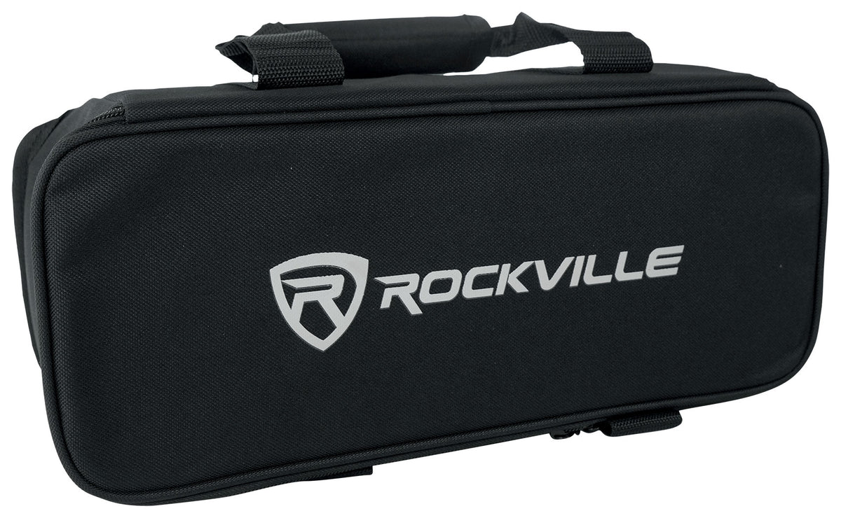 Rockville 4 PACK MINI RF1 V2 RGBWA+UV DJ/Party Wash Up Lights+Par Bag+RF Remote