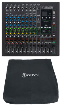 Mackie ONYX12 12-Channel Analog Mixer w/USB/3-Band EQ/Bluetooth+Dust Cover