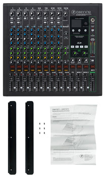Mackie ONYX12 12-Channel Analog Mixer w/USB/3-Band EQ/Bluetooth+Rack Kit
