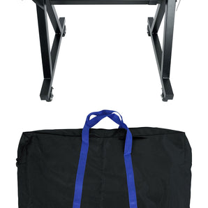 Rockville Z40W Z-Style Heavy-Duty Keyboard Stand – Adjustable Height and Width, Wheels, Travel Bag