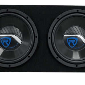 Rockville RV1010P Dual 10" 1000w Car Audio Subwoofers in Vented Sub Enclosure Box