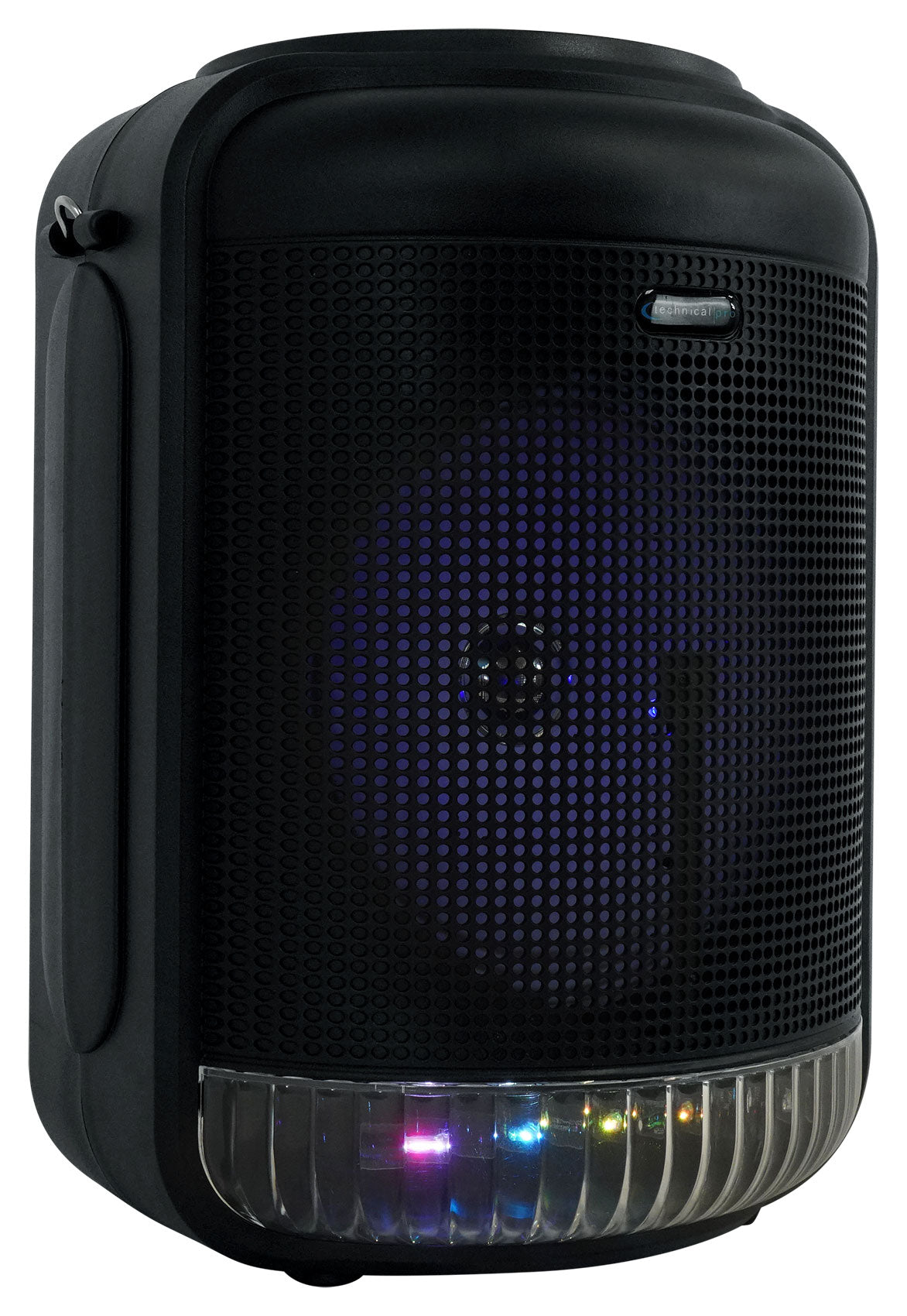 Technical Pro LIT8 Portable 8" Bluetooth LED Party Speaker w/Strap+Wireless Link