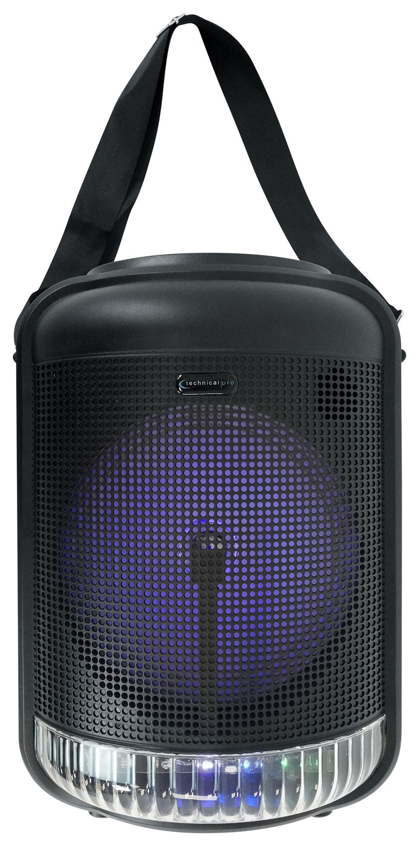 Technical Pro LIT8 Portable 8" Bluetooth LED Party Speaker w/Strap+Wireless Link