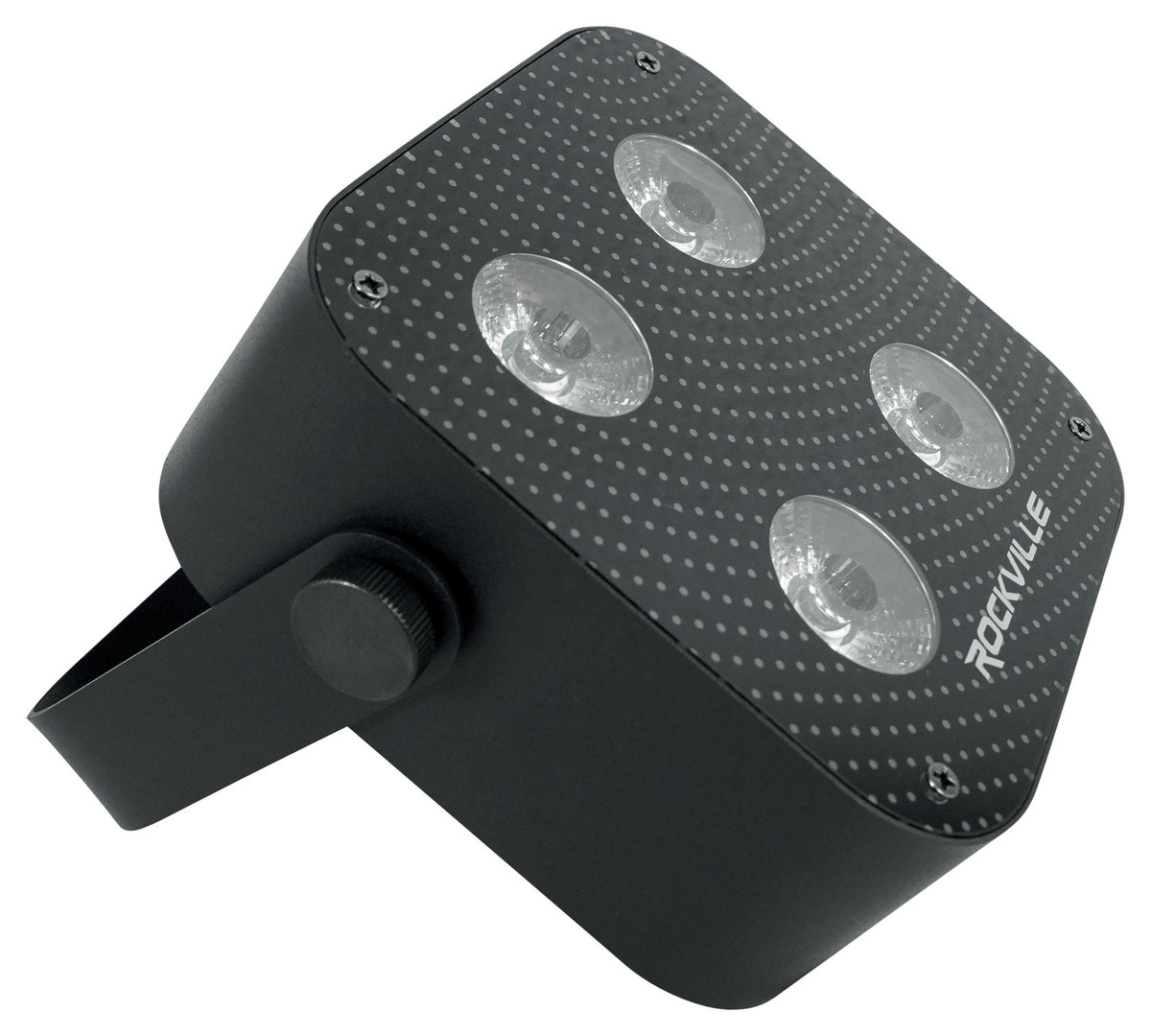 Rockville MINI RF4 Black RGBWA+UV DJ/Party LED Par Wash Up Light+4 Ch. RF Remote