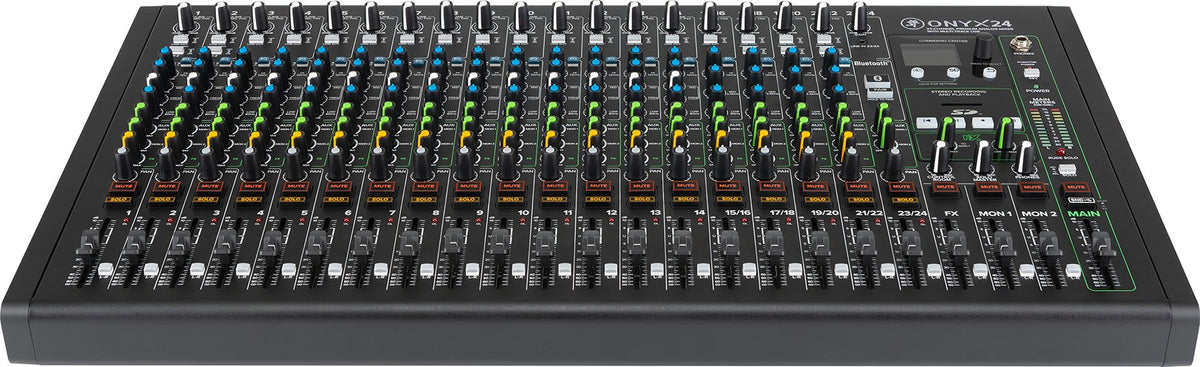Mackie ONYX24 24-Channel Analog Mixer w/ Multi-Track USB/3-Band EQ+Bluetooth