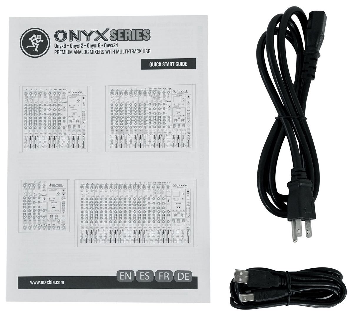Mackie ONYX24 24-Channel Analog Mixer w/ Multi-Track USB/3-Band EQ+Bluetooth