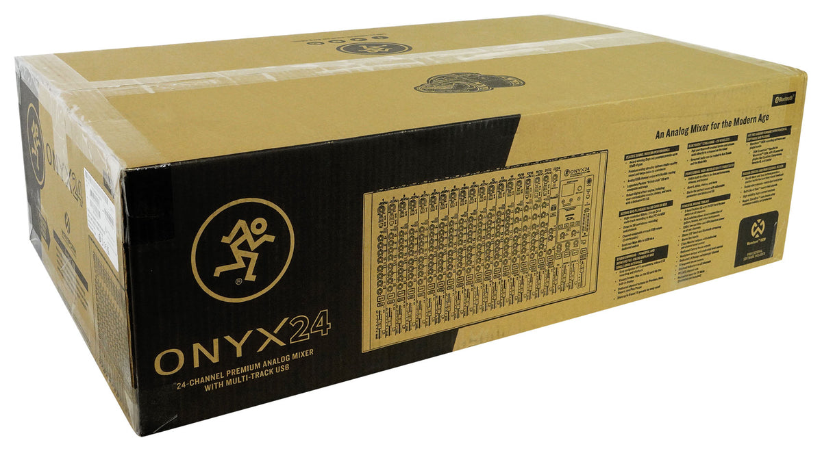 Mackie ONYX24 24-Channel Analog Mixer w/ Multi-Track USB/3-Band EQ+Bluetooth