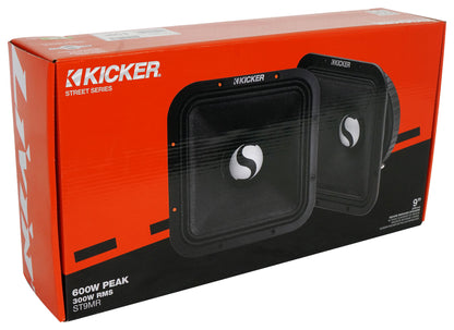 Pair Kicker ST9MR 9" Street Series Square Mid-Range Speakers 8-ohm 49ST9MR8