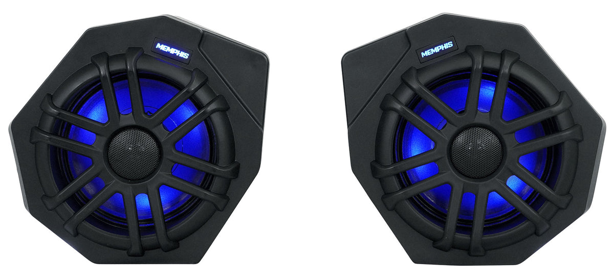 Pair Memphis Audio CANAMX365FE 75w RMS LED Speaker Pods For 2017+ Can Am X3