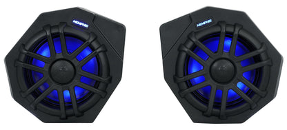 Pair Memphis Audio CANAMX365FE 75w RMS LED Speaker Pods For 2017+ Can Am X3