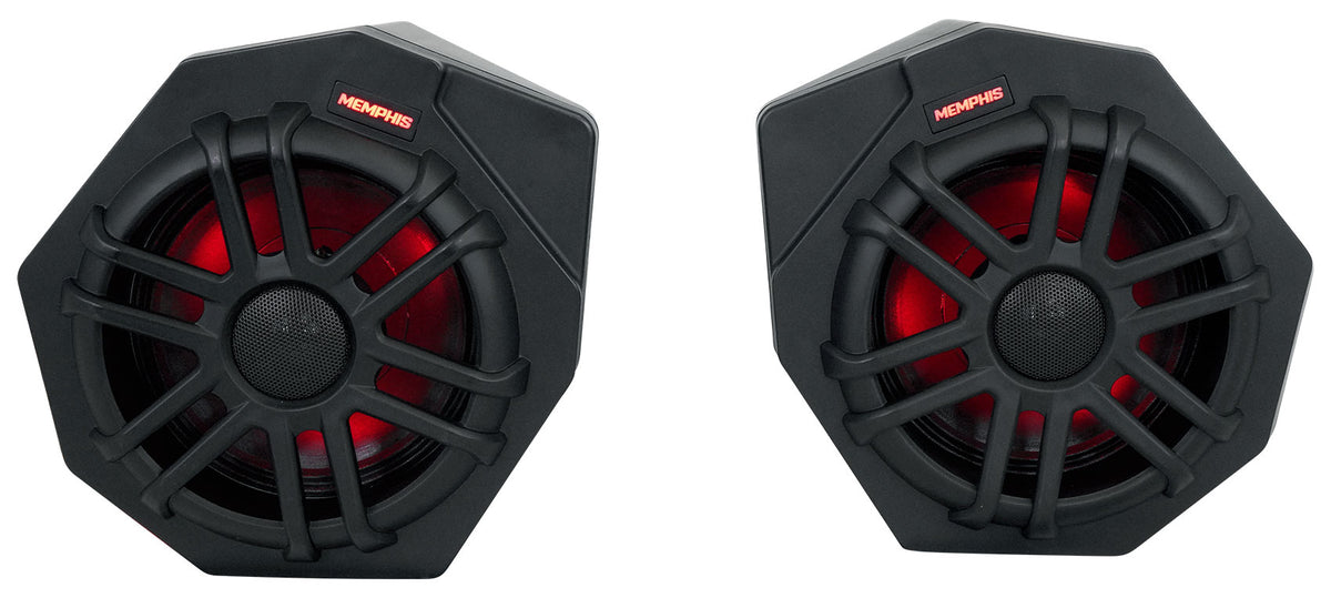 Pair Memphis Audio CANAMX365FE 75w RMS LED Speaker Pods For 2017+ Can Am X3