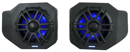 Pair Memphis Audio RNGR65FE18 75w RMS LED Speaker Pods For 2018+ Polaris Ranger
