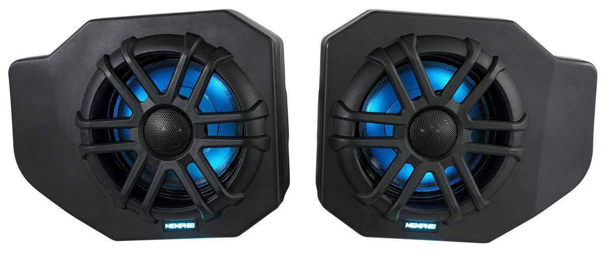 Pair Memphis Audio RNGR65FE18 75w RMS LED Speaker Pods For 2018+ Polaris Ranger