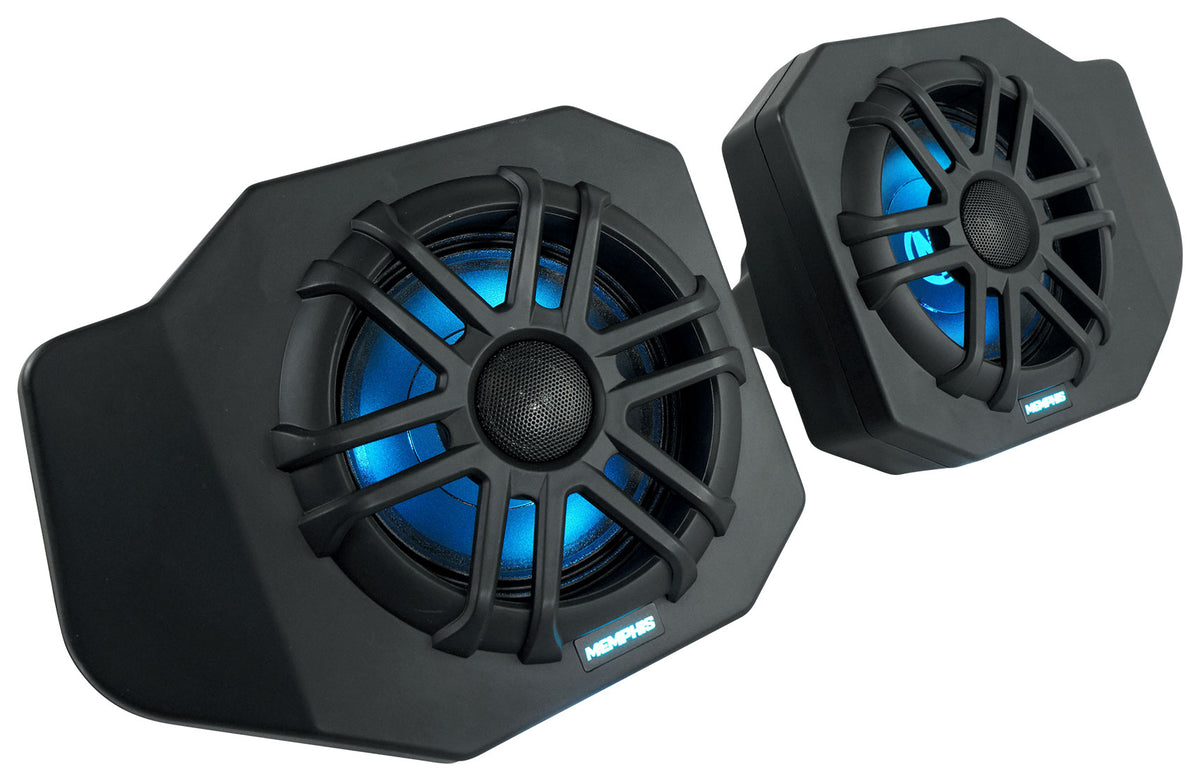 Pair Memphis Audio RNGR65FE18 75w RMS LED Speaker Pods For 2018+ Polaris Ranger