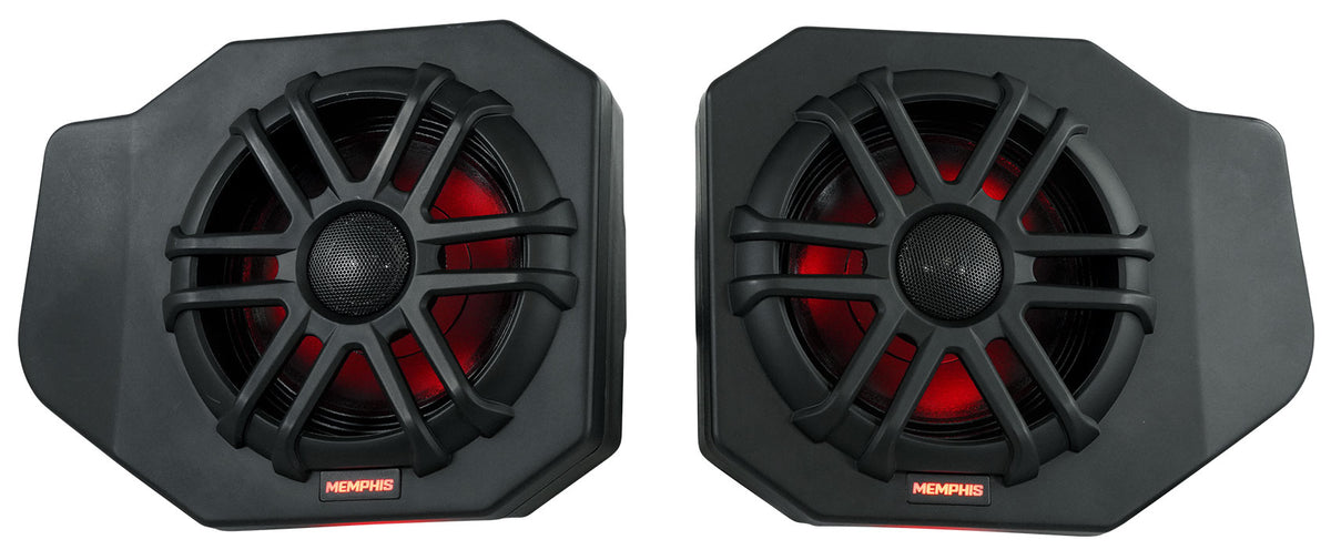Pair Memphis Audio RNGR65FE18 75w RMS LED Speaker Pods For 2018+ Polaris Ranger