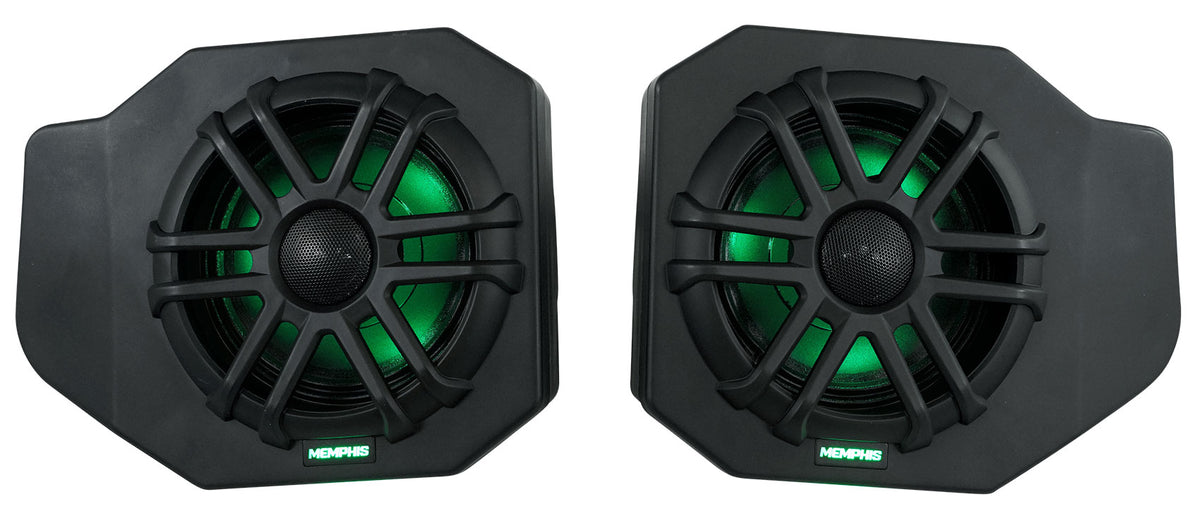 Pair Memphis Audio RNGR65FE18 75w RMS LED Speaker Pods For 2018+ Polaris Ranger