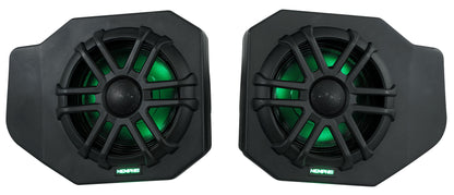 Pair Memphis Audio RNGR65FE18 75w RMS LED Speaker Pods For 2018+ Polaris Ranger
