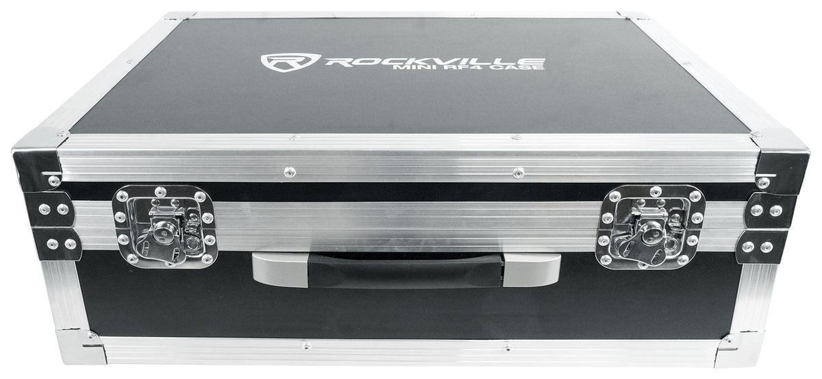 Rockville MINI RF4 CHARGE PACKAGE 8 Battery DJ Lights+Case+Remotes+Wireless DMX