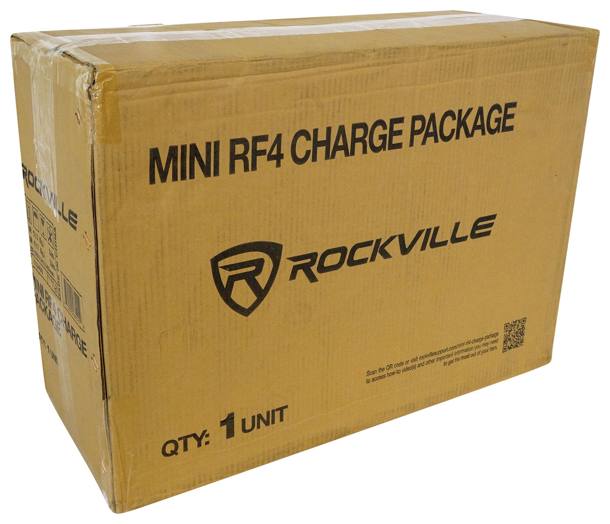 Rockville MINI RF4 CHARGE PACKAGE 8 Battery DJ Lights+Case+Remotes+Wireless DMX