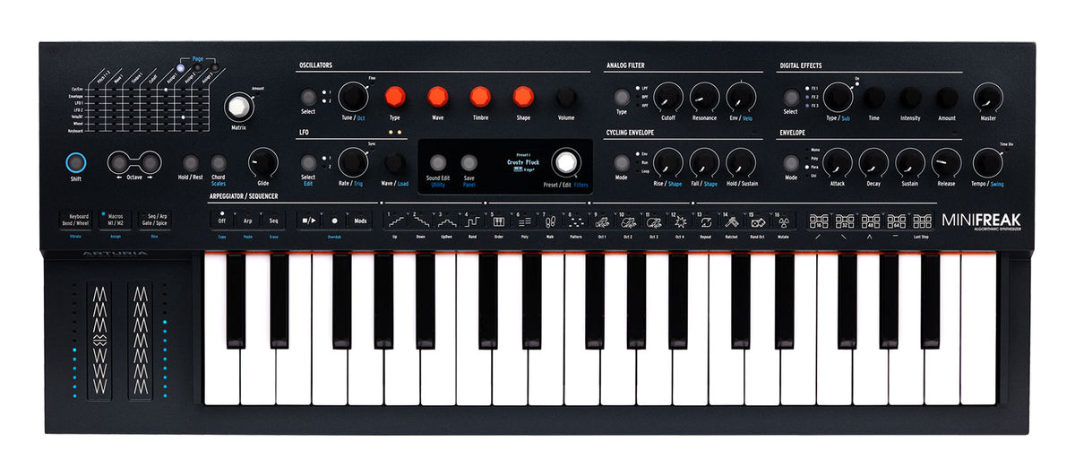 Minifreak 37-Key Synthesizer USB MIDI Polyphonic Synth+Air Lift Bench