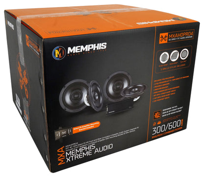 Memphis MXAHDPRO4 2014/2015+up Street/Road Glide Harley Davidson (4) Speaker Kit