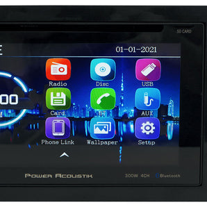 Power Acoustik PD-627B 6.2” Car Monitor DVD/CD Receiver w/Bluetooth+Back-up Cam