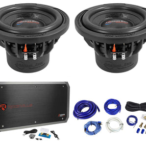 (2) American Bass TNT-1044 1200 Watt 10" Car Subwoofers+Mono Amplifier+Amp Kit