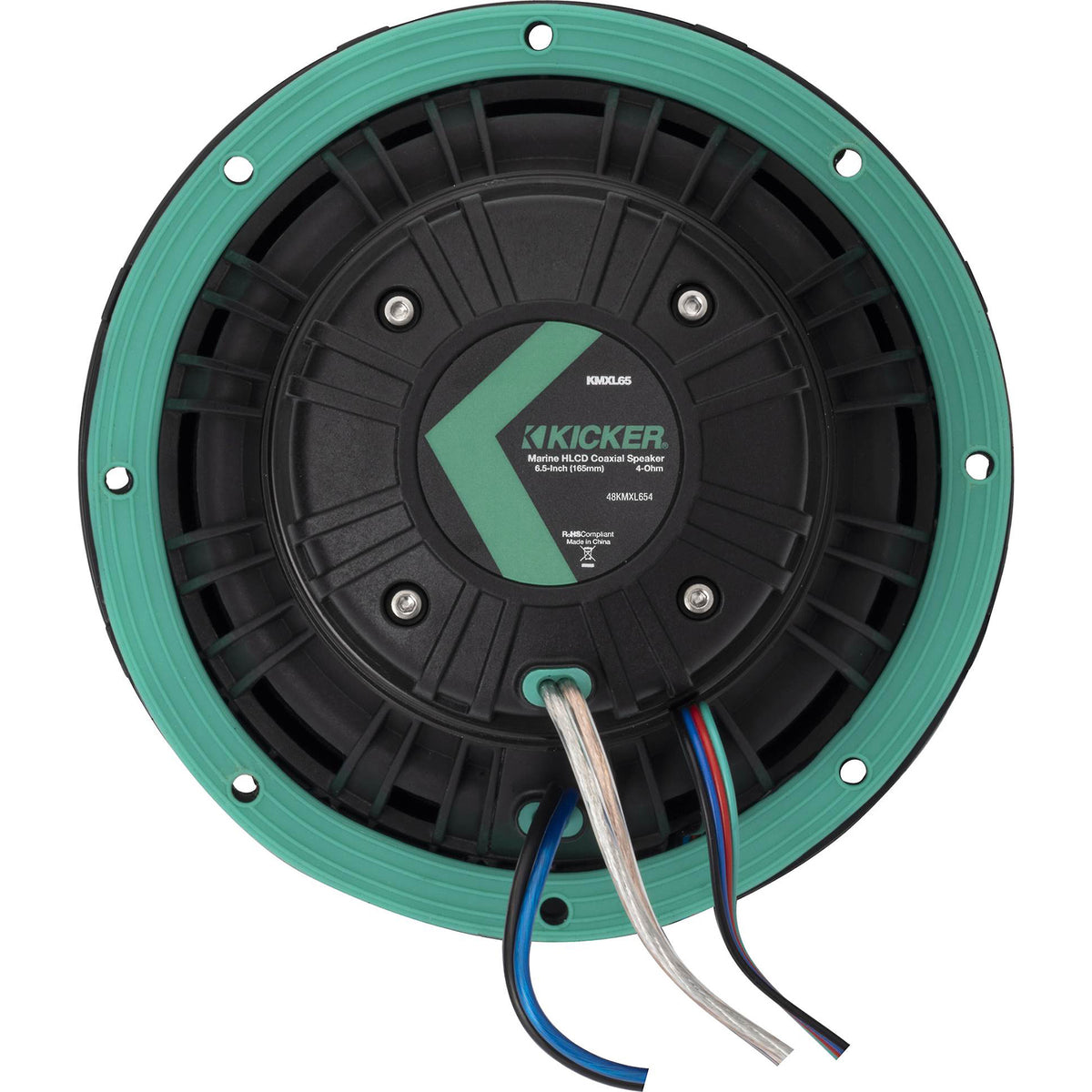 Pair Kicker 48KMXL654 300 Watt 6.5" Marine Boat Horn Loaded Speakers w/LED KMXL65