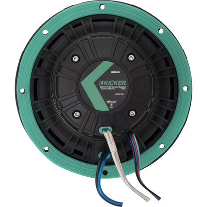 Pair Kicker 48KMXL654 300 Watt 6.5" Marine Boat Horn Loaded Speakers w/LED KMXL65