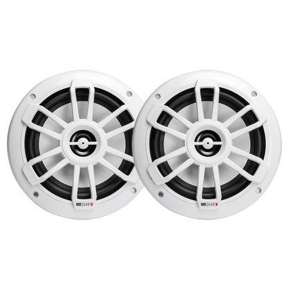 MB QUART GMR1.5S2W Marine Gauge Receiver w/ Bluetooth+(2) White 6.5" Speakers